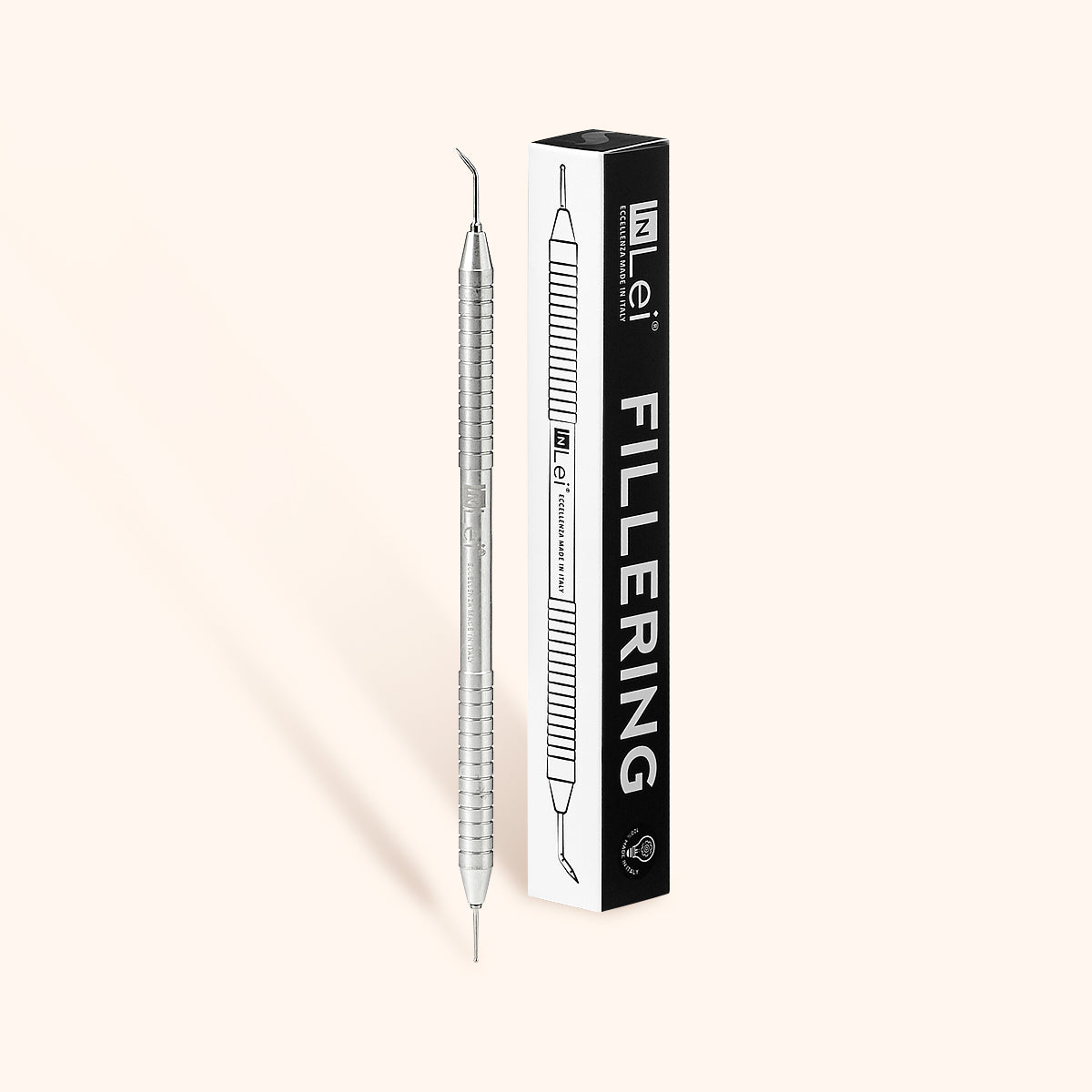InLei Fillering Lash Lift Tool with packaging, crafted from high-purity stainless steel for lash procedures.