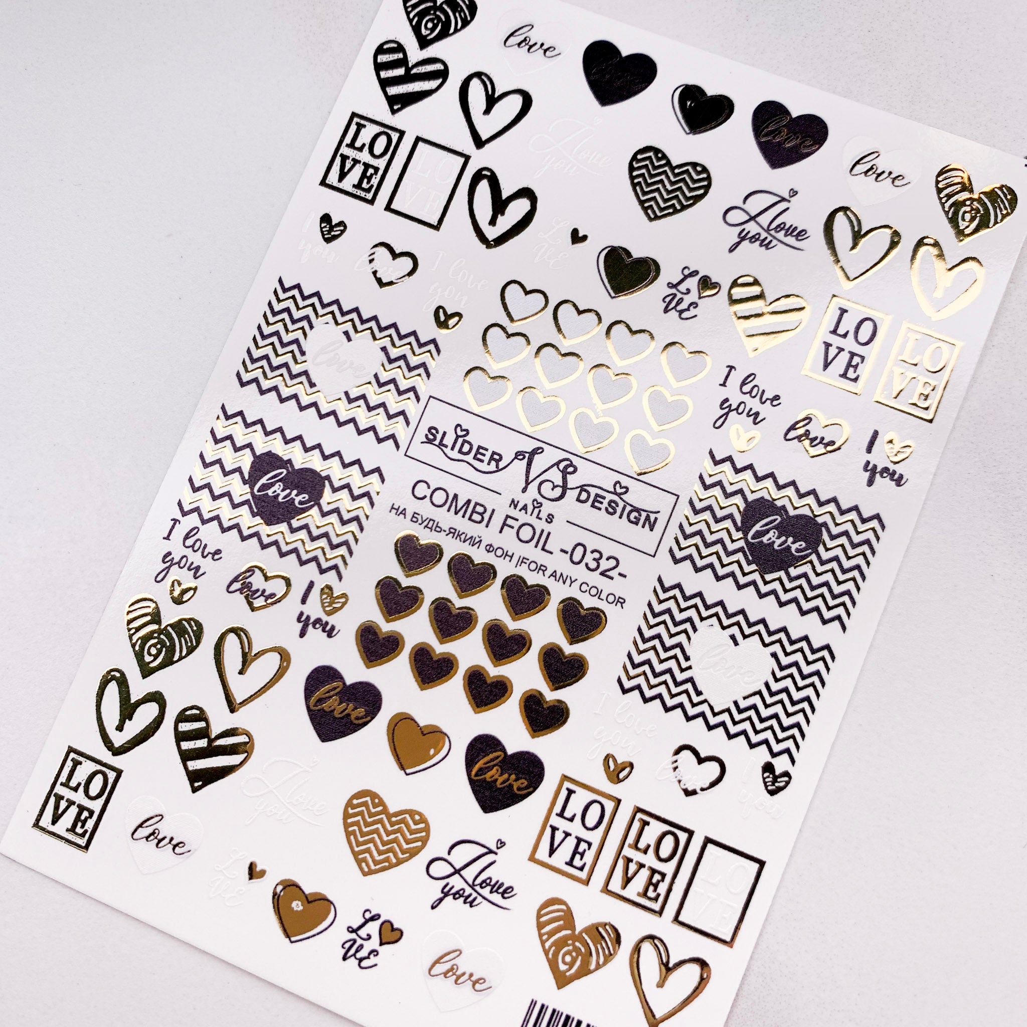vs combi foil 32 heart design Miss Dolla the best UK nail product