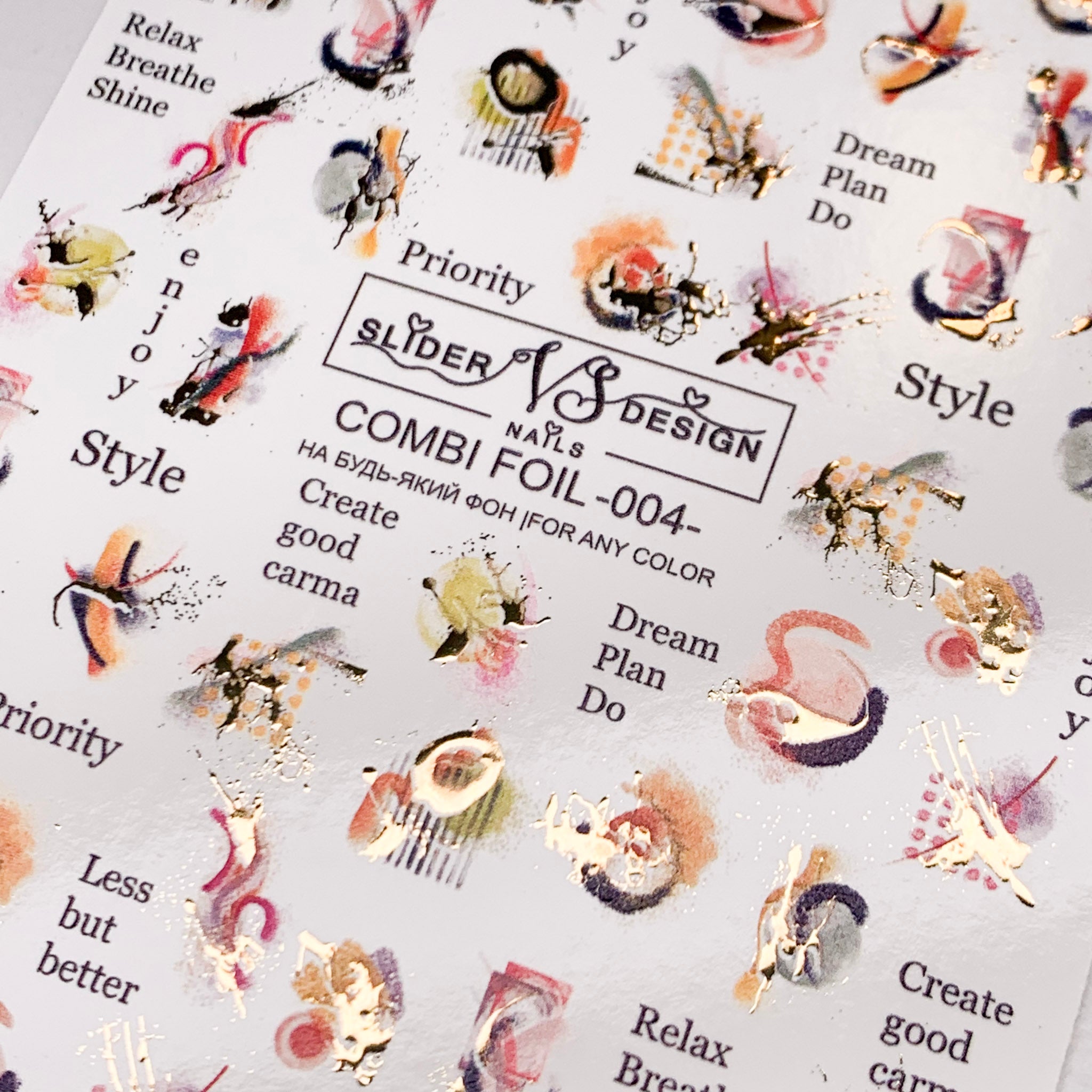 vs combi foil 004 nail slider is the best nail film from top nail polish brand UK Miss Dolla