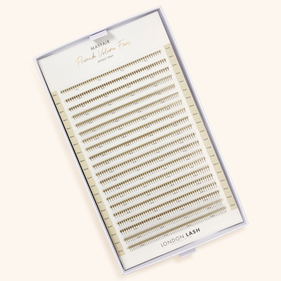 Best Narrow Premade Lash Fans Mayfair 3D 0.07 1000 fans - Mixed Lengths, Best Eyelash Extensions Narrow Premade Lash Fans