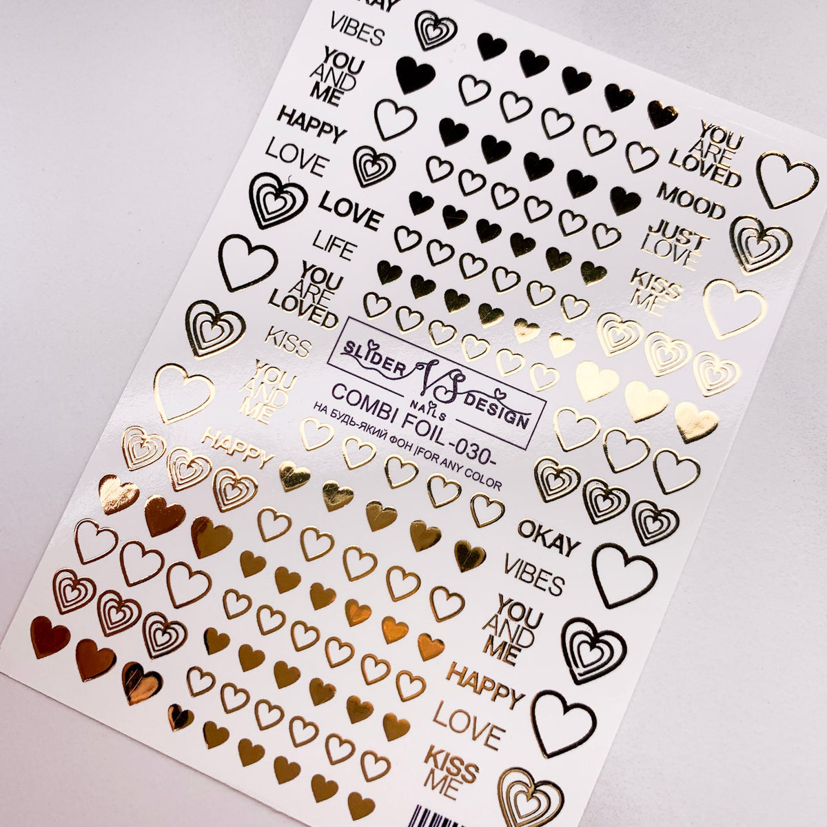 vs combi foil 30 in gold is the best nail film from the UK best nail brand