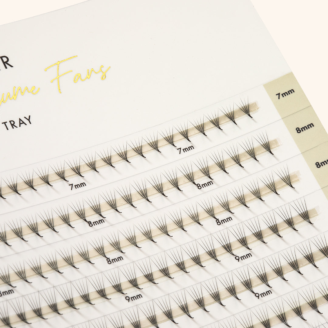 Best Narrow Premade Lash Fans Mayfair 5D 0.06 600 fans - Mixed Lengths, Best Eyelash Extensions Narrow Premade Lash Fans