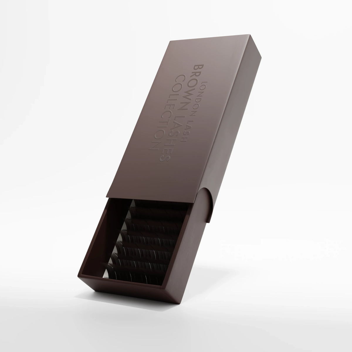 Expresso Brown Lashes Tray on a white background