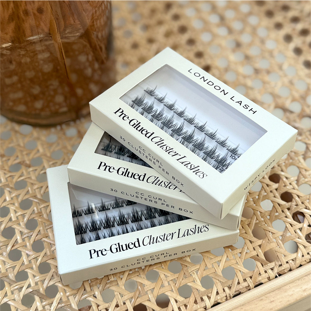 London Lash Pre-Glued Cluster Lashes - Wispy Look