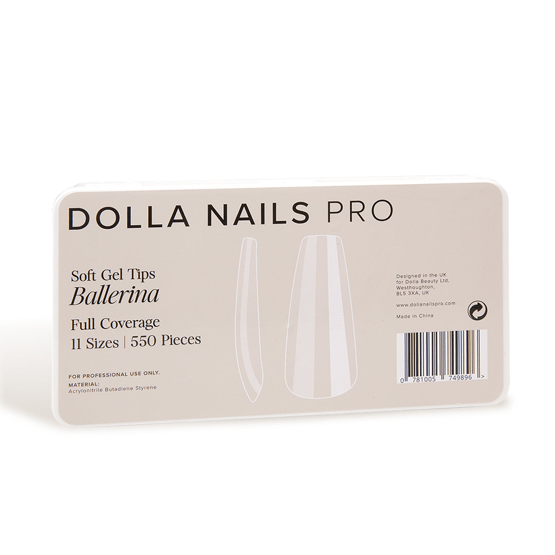 Full Cover Soft Gel Tips Ballerina - 550pcs