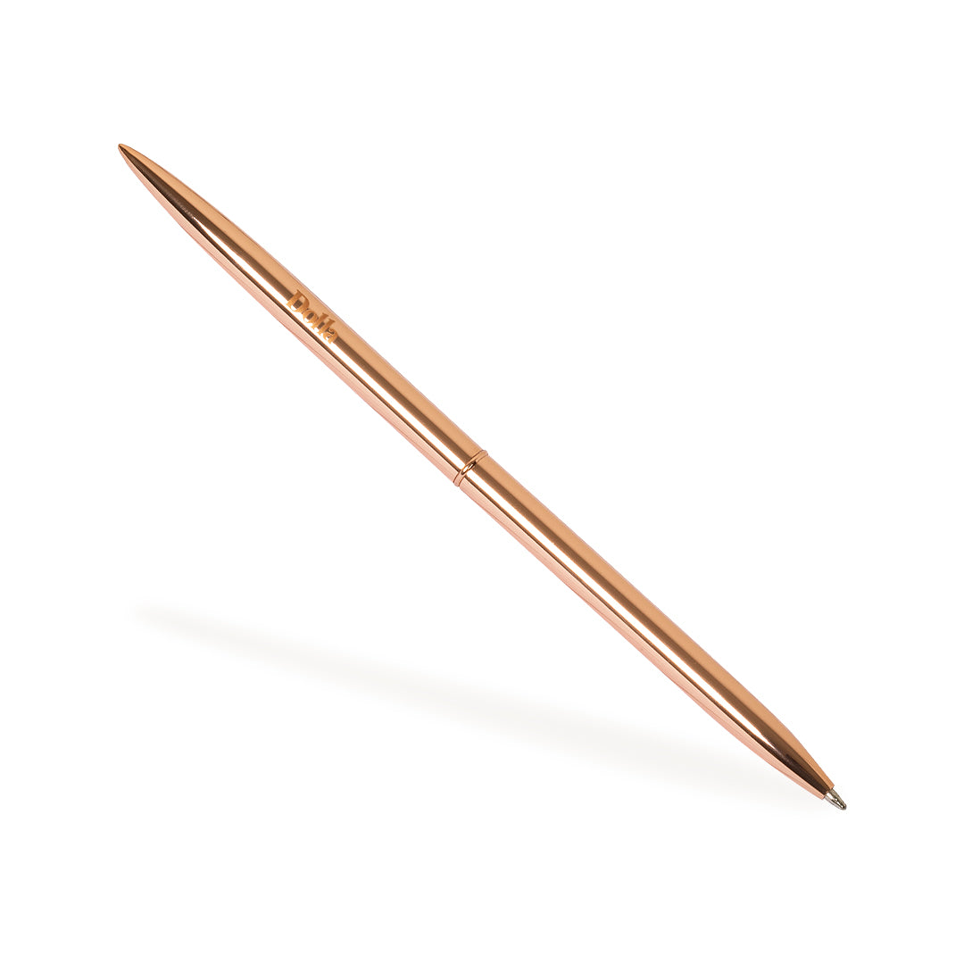 sleek rose gold ballpoint pen