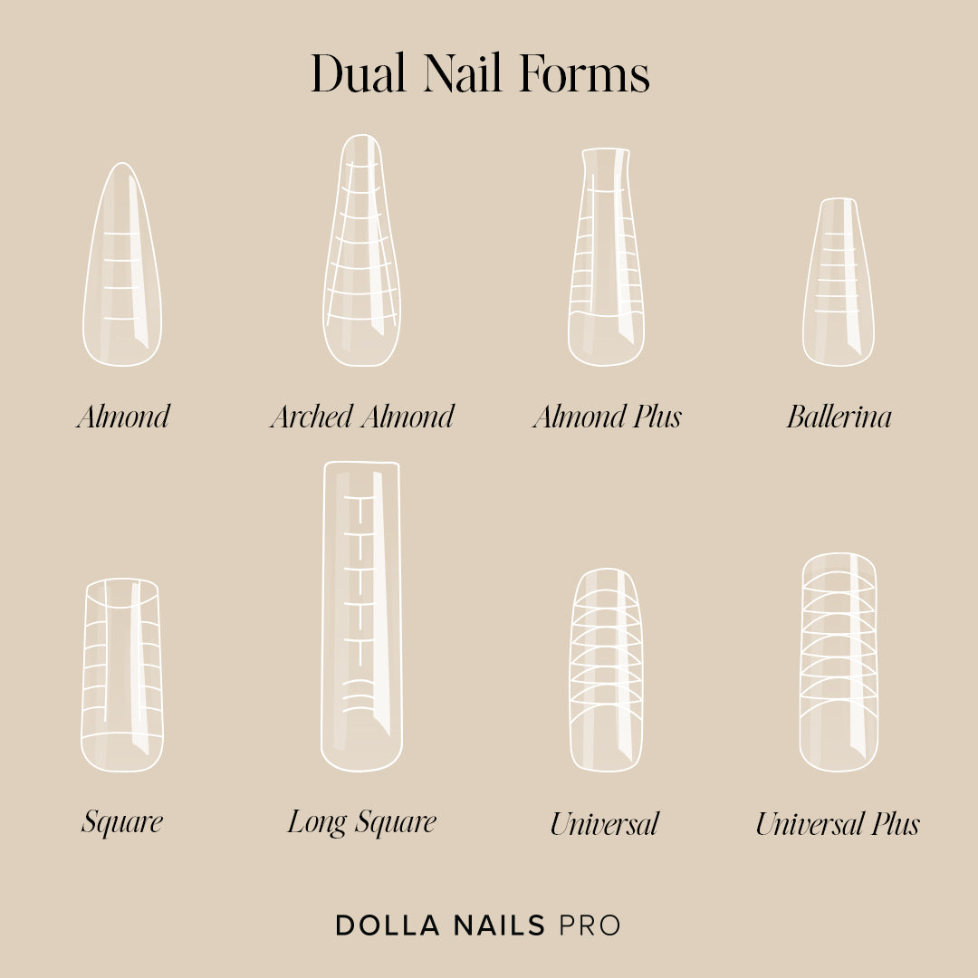 Dual Nail Forms, Universal - 120pcs