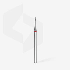 Diamond nail drill bit flame mini red EXPERT head diameter 1 mm / working part 3 mm
