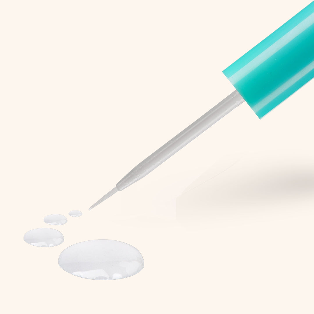 InLei Lash Fixing Gel in a droplet form, showcasing the water-soluble adhesive for lash lamination.