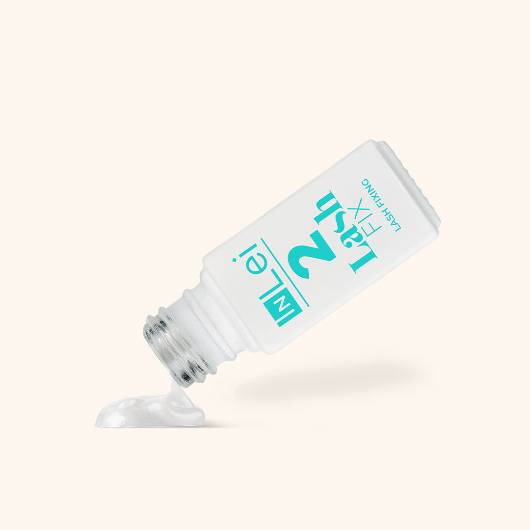 InLei Lash Fix 2 bottle with product spilling, essential for lash lamination results.