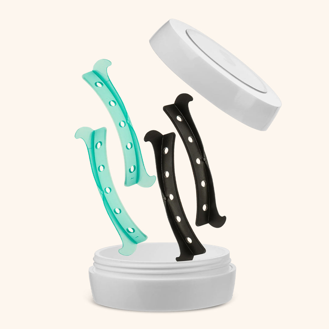 InLei Lash Stopper silicone compensator in black and teal with a white container, showcasing an innovative lash lifting tool.