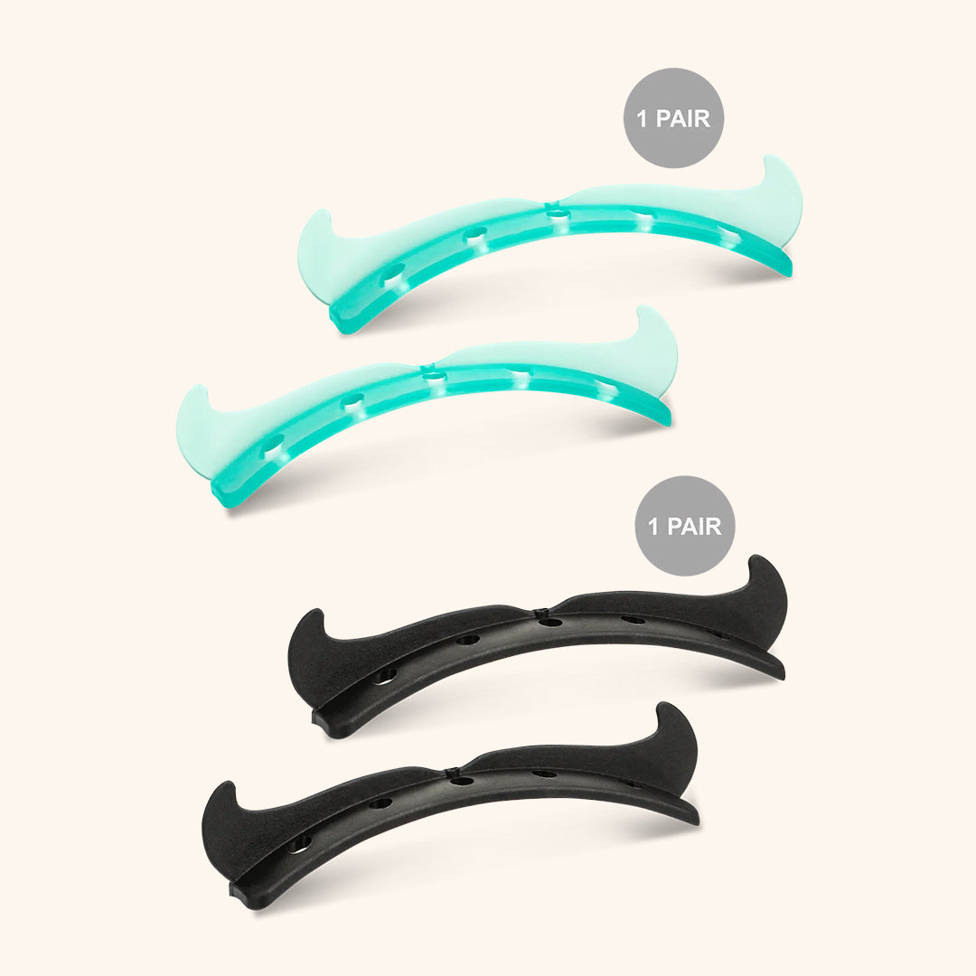 InLei Lash Stopper silicone compensators in turquoise and black pairs for perfect lash lifting.