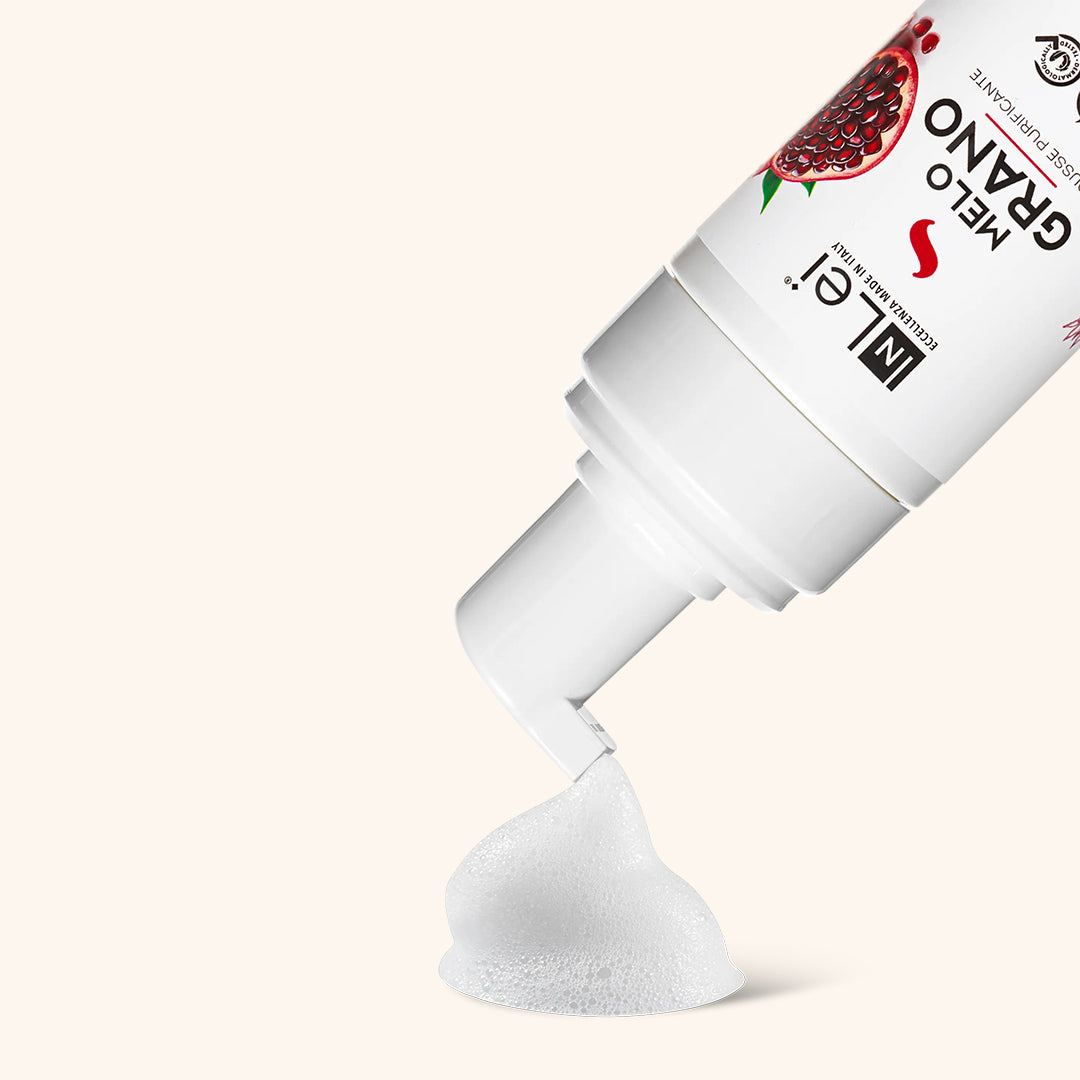 InLei Pomegranate Mousse for Lashes and Brows - 100ml dispenser with foam for gentle cleansing.