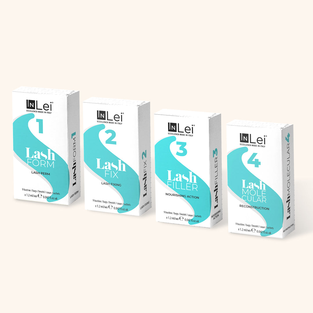 InLei Lash Filler 25.9 Treatment Sachets for professional lash lift and filler treatments, ensuring freshness and effectiveness.
