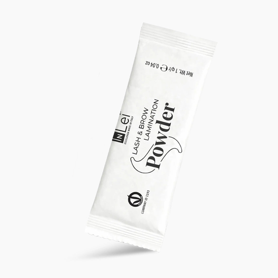 InLei® S-Powder Korean lash lift thickening powder sachet for professional use in lash treatments.
