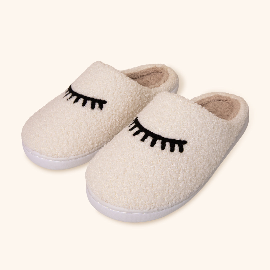 Beautiful and cosy Teddy slippers London Lash for Lash Technicians