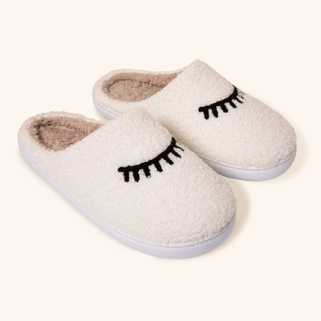 Beautiful and cosy Teddy slippers London Lash for Lash Technicians