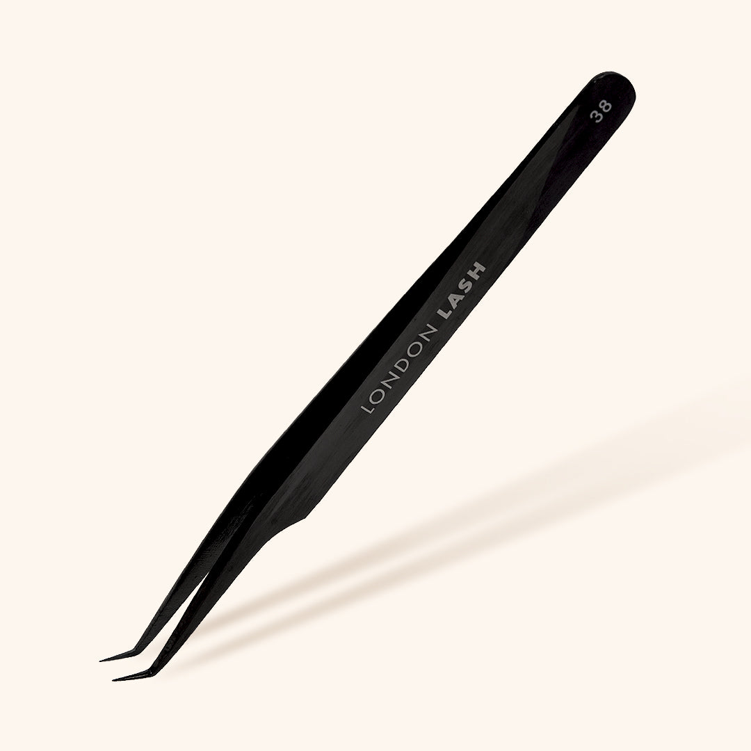 Long Slim Mega Volume Tweezers - Black and Gold
