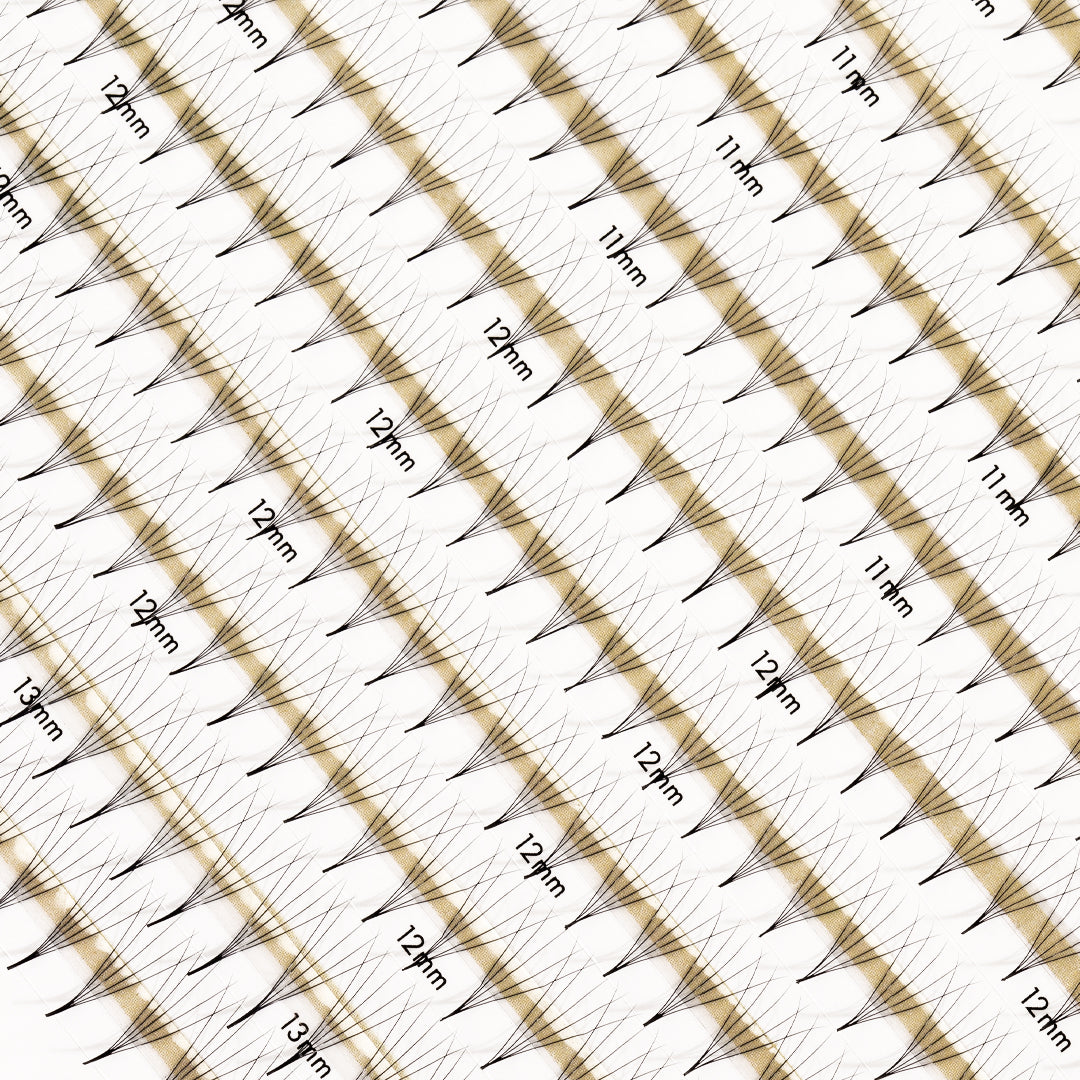 Best Premade Lash Fans Mayfair 5D 0.06 600 fans - Mixed Lengths, Best Premade Eyelash Extensions 