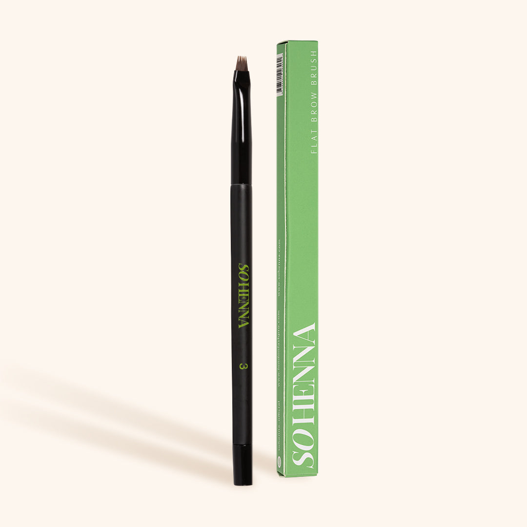So Henna Flat Brow Brush and brush