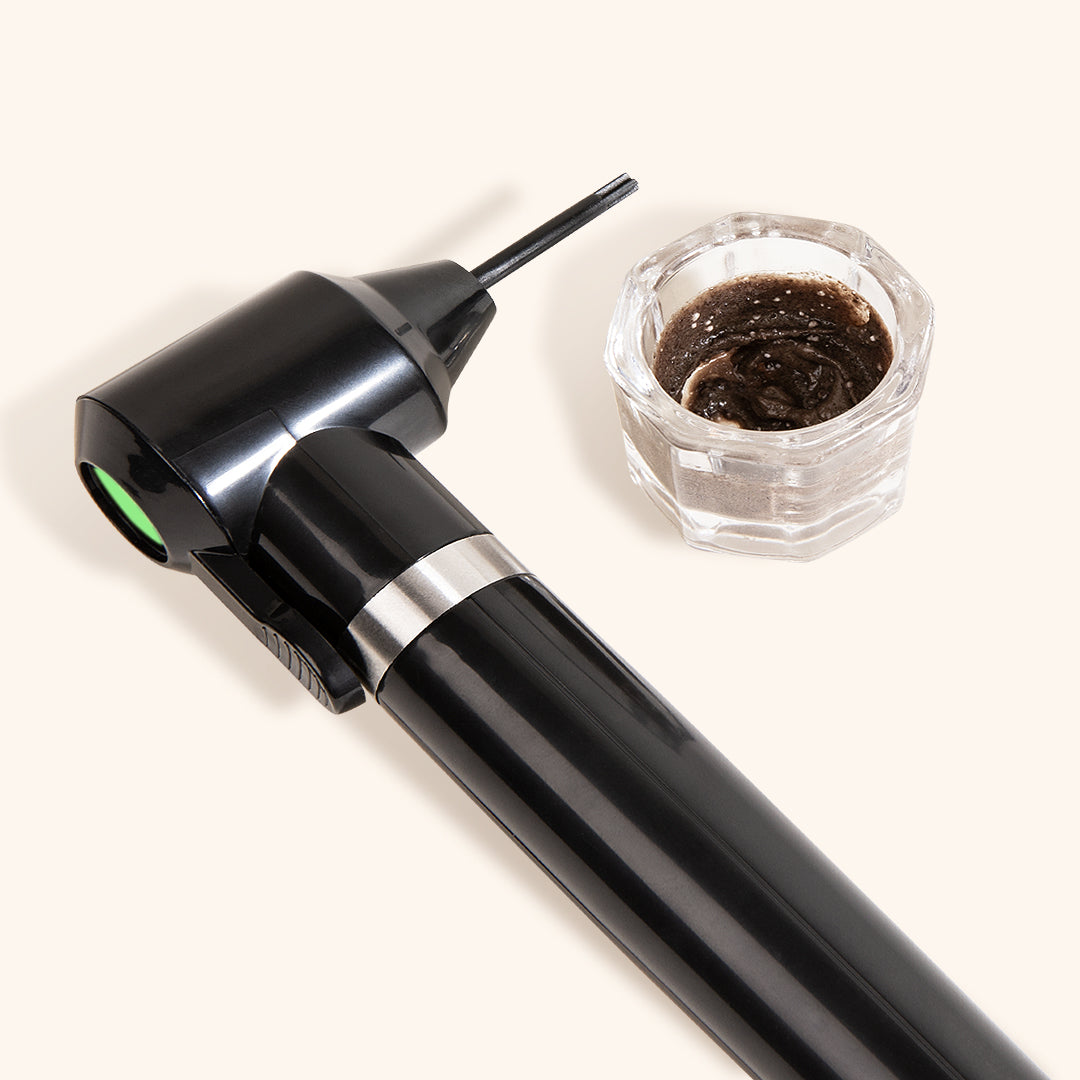 So Henna mixing tool and mixing glass with henna in it