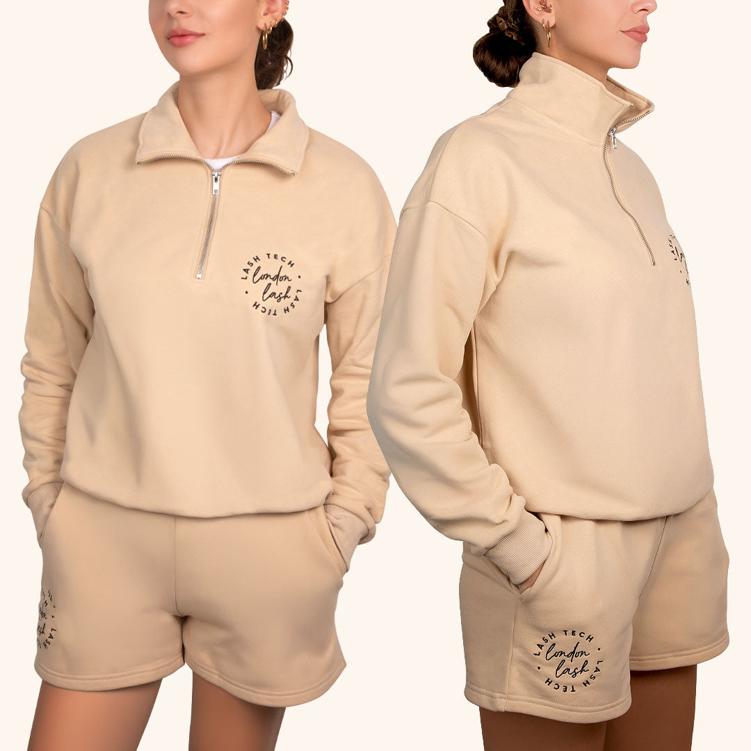 Beautiful London Lash Sweat Shorts for Lash Technicians, Best Lash Tech Uniform