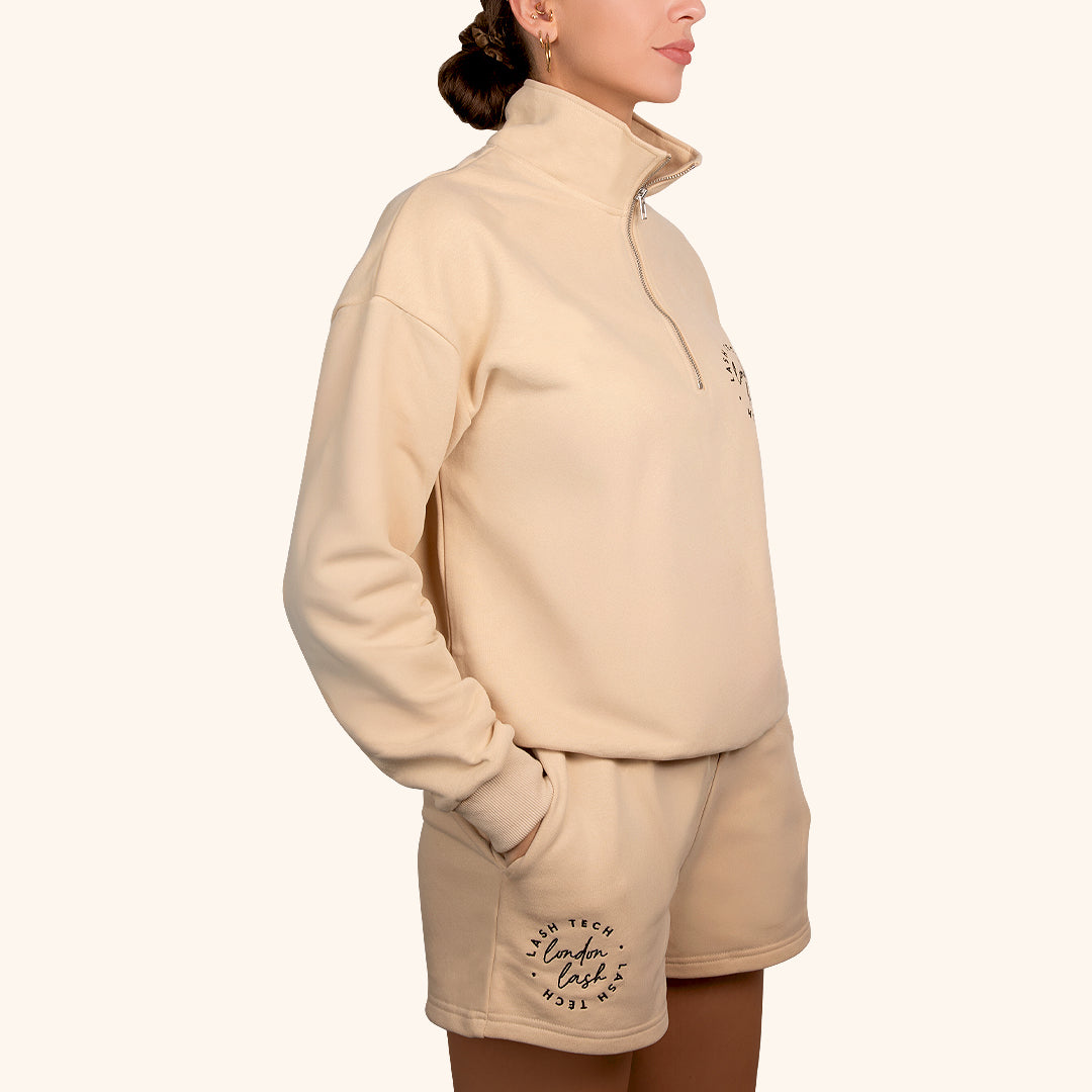 Beautiful London Lash Sweat Shorts for Lash Technicians, Best Lash Tech Uniform