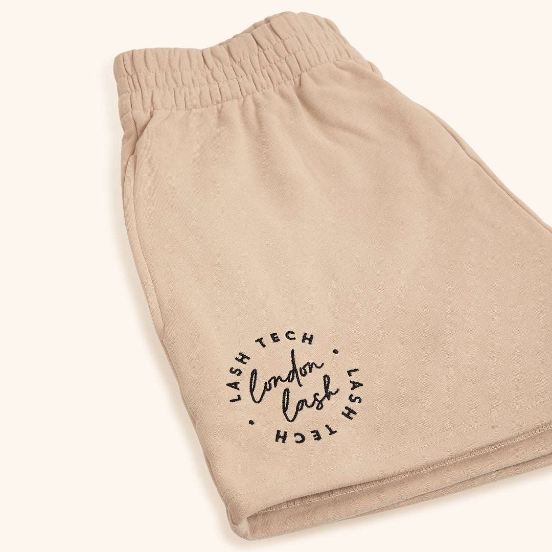 Beautiful London Lash Sweat Shorts for Lash Technicians, Best Lash Tech Uniform