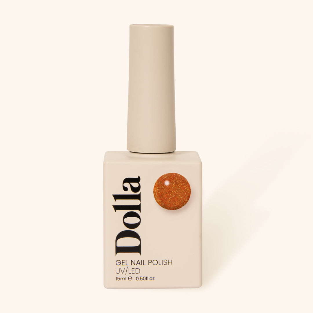 "Top Brass" gel nail polish bottle