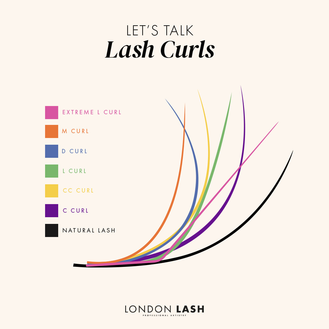 infographic showing the best mega volume eyelash extensions, best Russian volume lash extensions