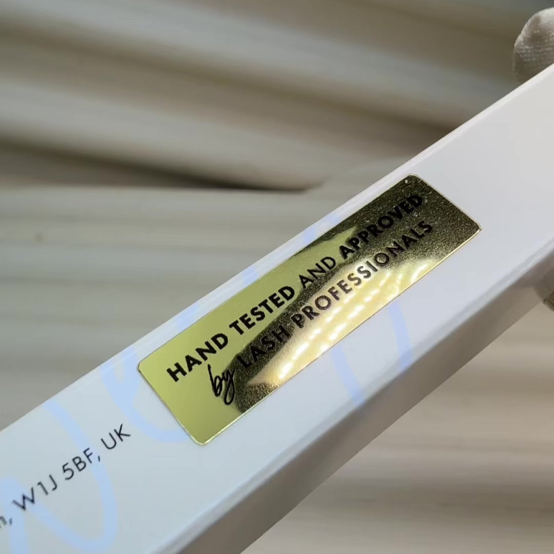 Packaging or product display of fiber tip eyelash extension tweezers