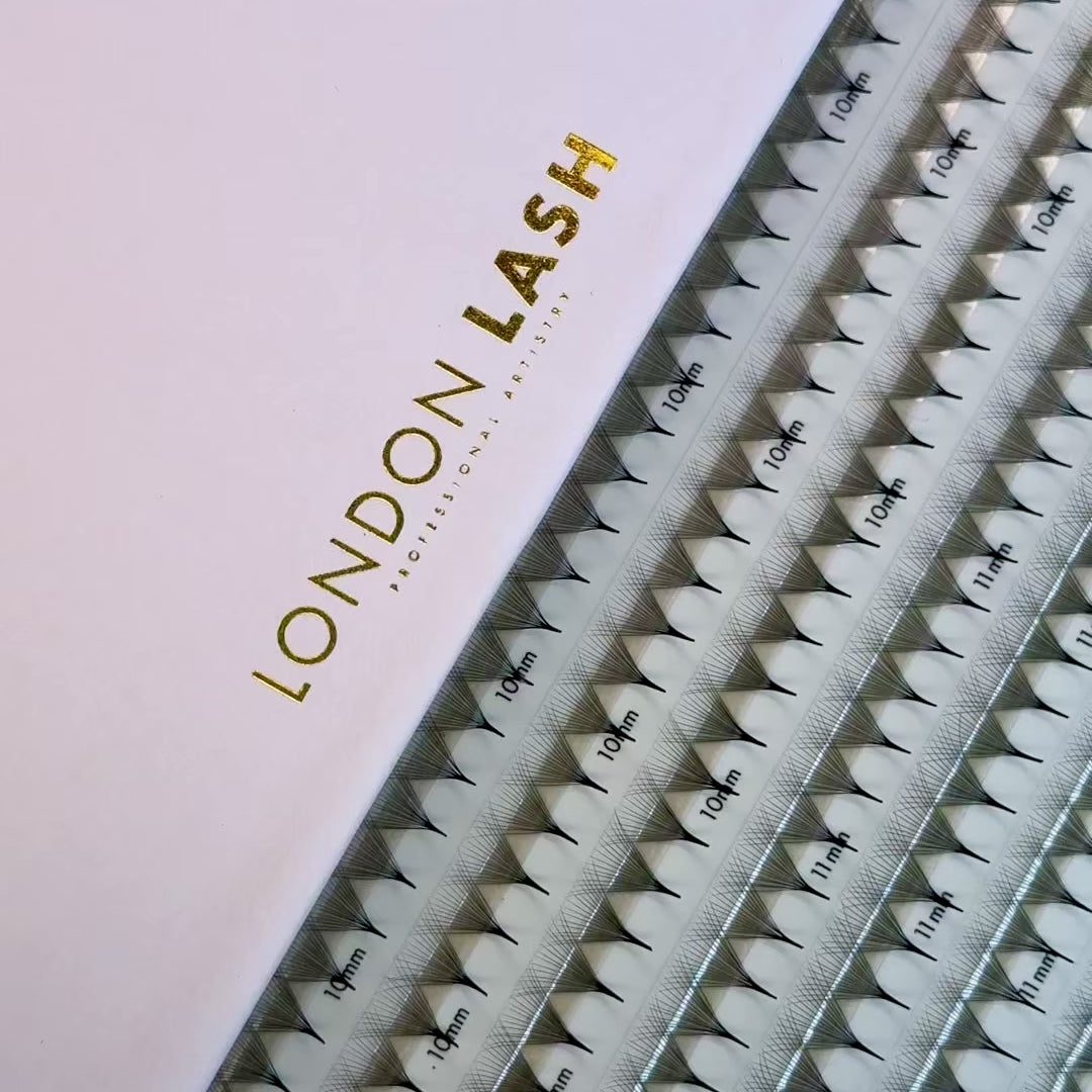 Best Narrow Premade Lash Fans Mayfair 14D 0.03 500 fans - Mixed Lengths, Best Eyelash Extensions Narrow Premade Lash Fans