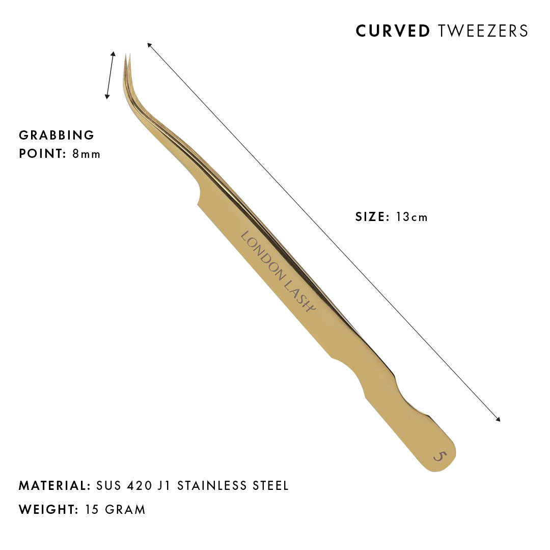 Curved Isolation Eyelash Extensions Tweezers, lash tweezers, lash accessories, the best lash accessories, eyelash extensions accessories, the best tweezers for lash extensions 