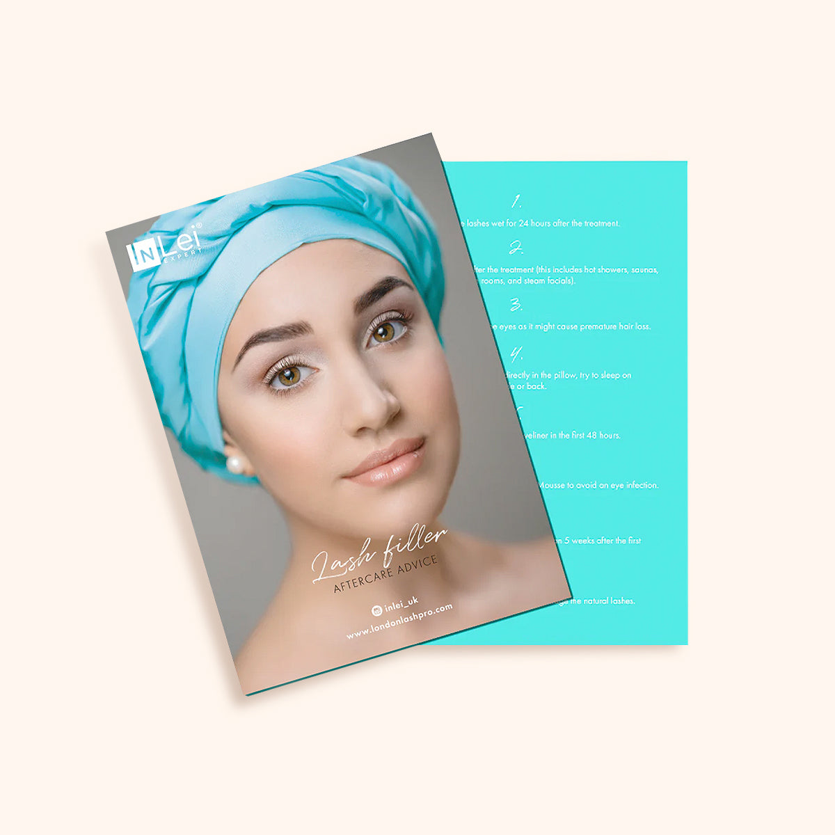 Aftercare Leaflet for Lash Filler Professional Treatments, the best Lash Filler for lash treatments