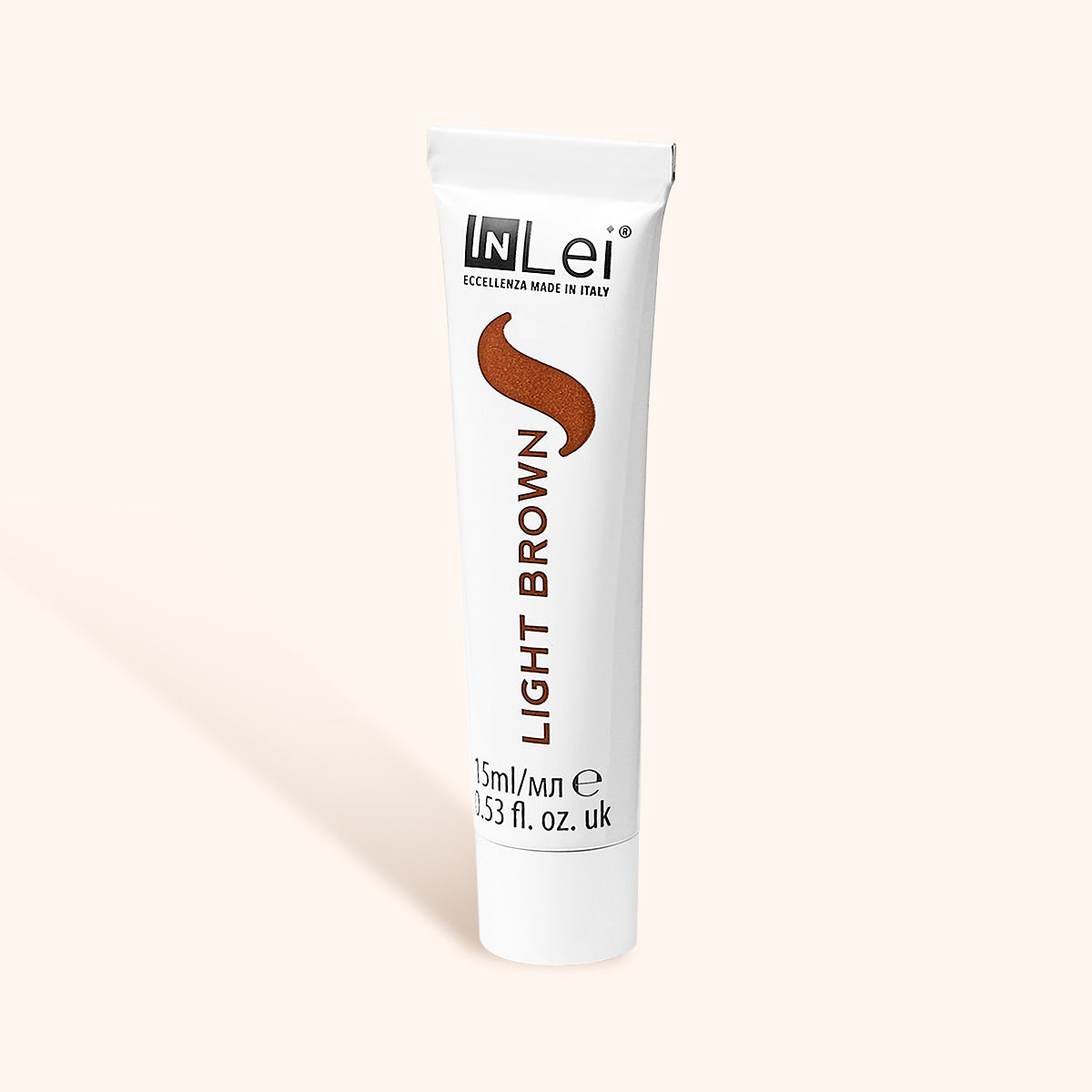 InLei Lash and Brow Tint - Dye in Light Brown, branded tube for vibrant hair color, made in Italy.