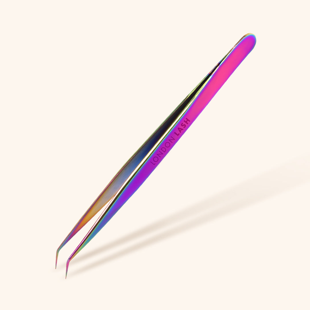 Oil Slick Multifunctional Eyelash Extensions Tweezers