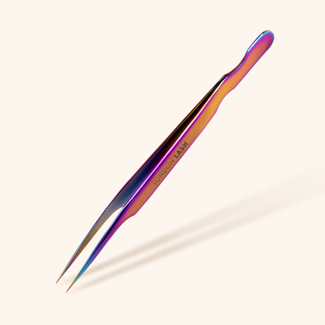 Oil Slick Pointed Isolation Eyelash Extensions Tweezers for professionals