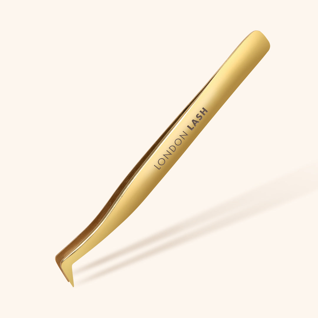 Regular Tip Volume Eyelash Extensions Tweezers - Gold 
