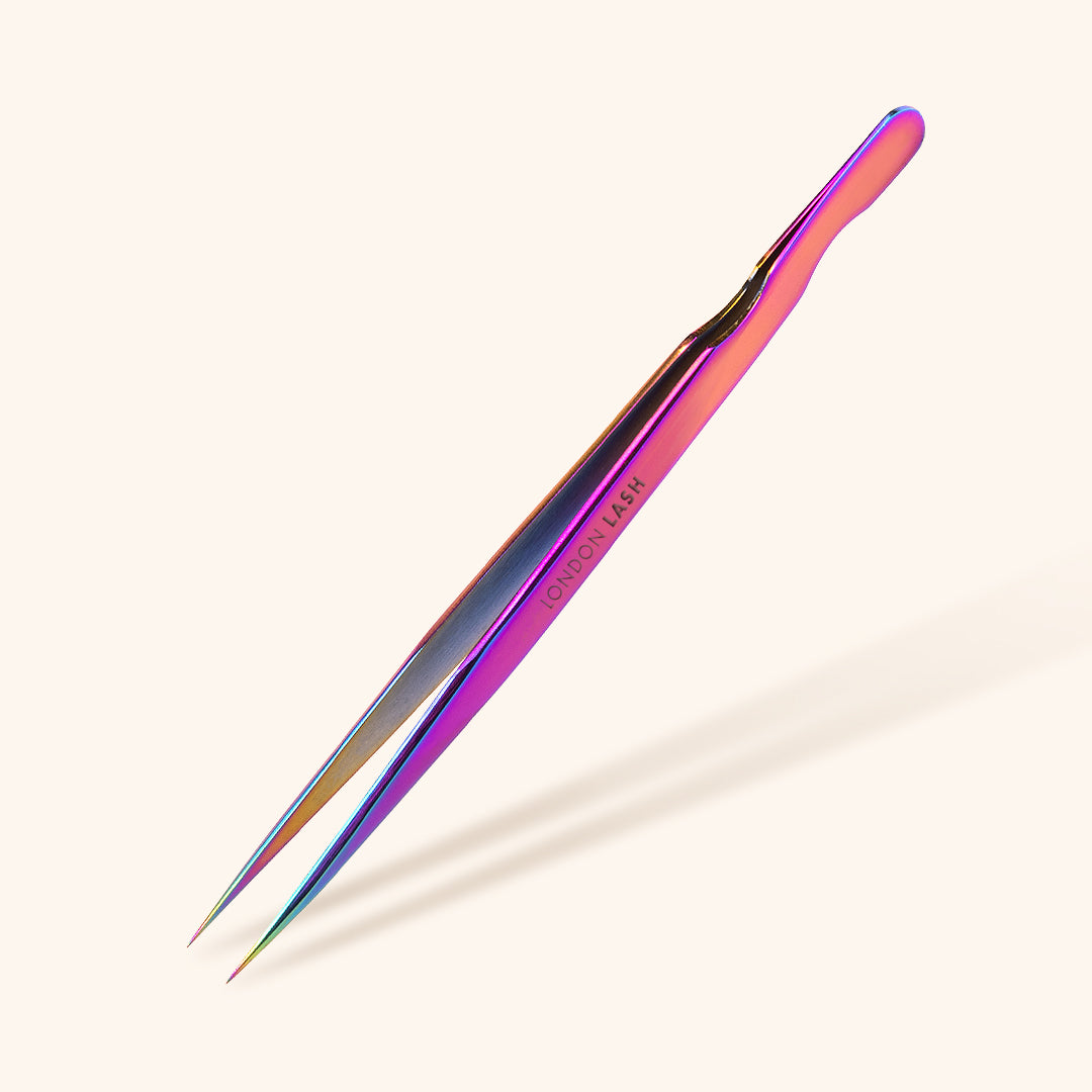 Oil Slick Straight Isolation Eyelash Extensions Tweezers