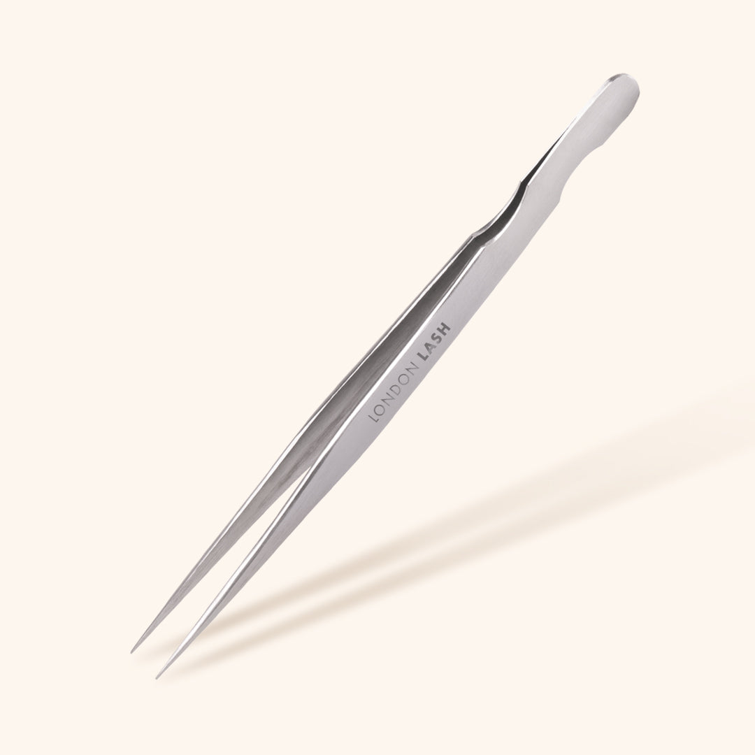 Silver Straight Isolation Eyelash Extensions Tweezers