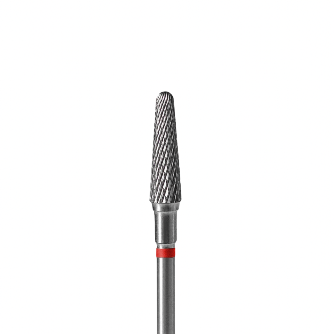 Staleks Carbide nail drill bit, "frustum" red, head diameter 4mm / working part 13mm FT70R040/13.