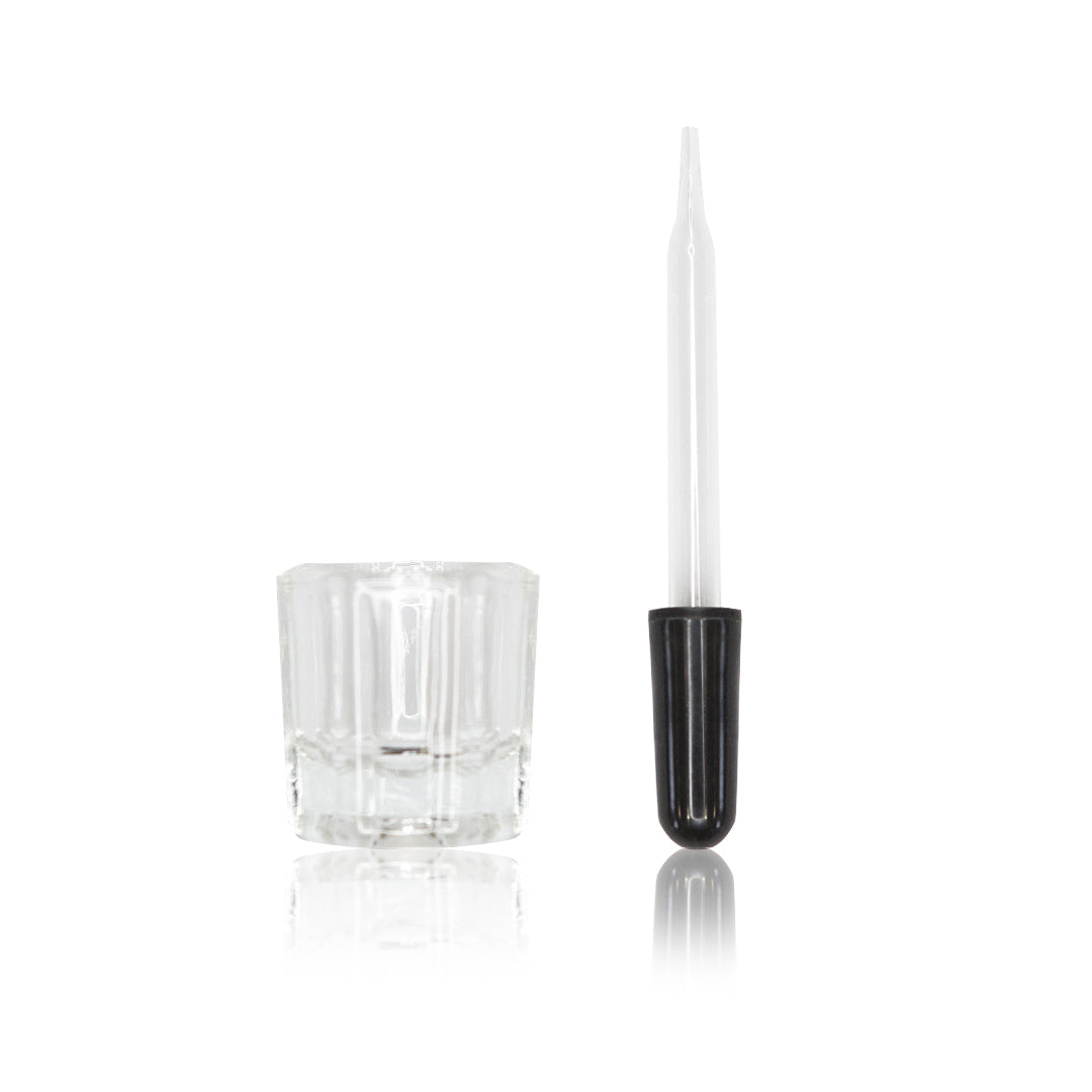 so henna mixing glass and eyedropper